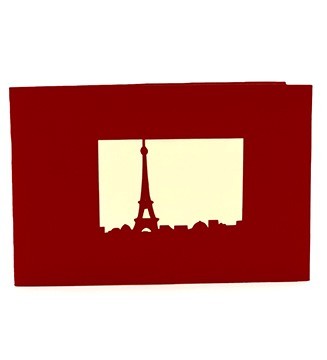 Carte pop-up Tour Eiffel Rouge