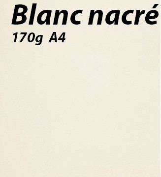 125 feuilles Blanc-Nacré 170g