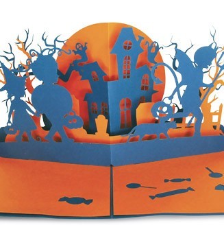 Kirigami les imprimés d'Halloween La nuit d'Halloween