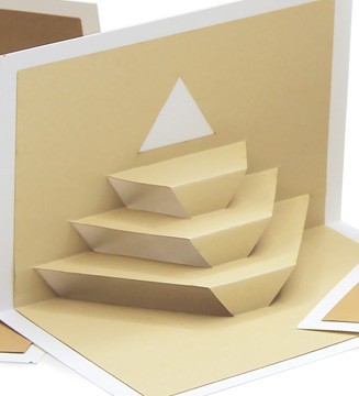 Loisir créatif Mini-carte pop-up kirigami : Pyramide : Egypte