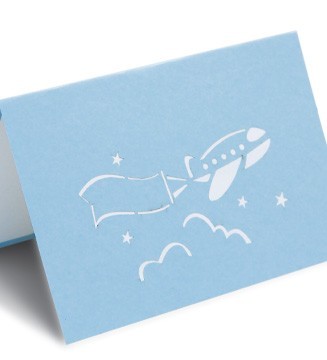 Loisir créatif carte pop-up kirigami : Avion à ruban - couverture