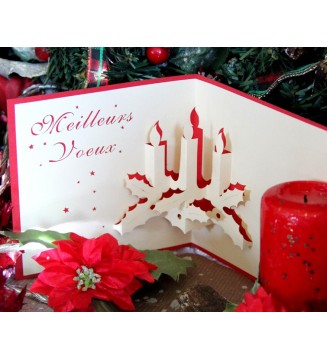 Kirigami Bougie de Noël