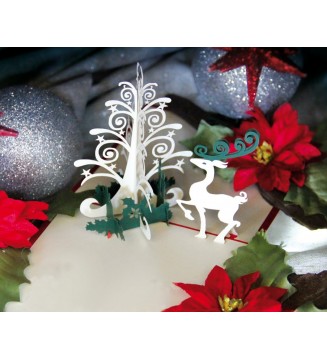 Kirigami Sapin et Renne