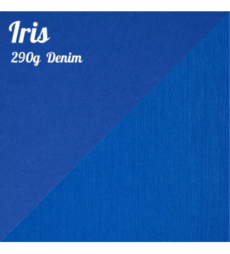 Iris - 290 g/m² Denim A4 - papier de création