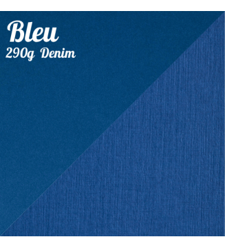 bleu 290g - papier de création - A4 ou A3 - une face texturée et une face lisse - papier craft - kirigami