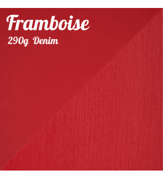 Framboise  - 290 g/m² Denim A4 - papier de création-21F037