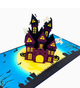 Carte pop-up Manoir hanté