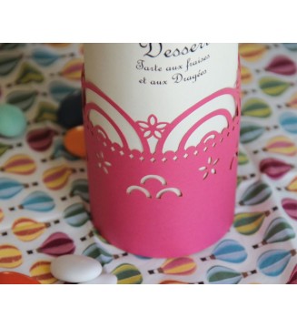 Porte-menu baptême fille