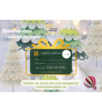 Carte cadeau kirigami Noël anniversaire