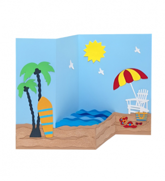 carte zigzag accordéons la plage papier de création modèles avec notice et patron DIY